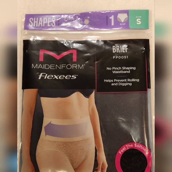 Maidenform Flexees Shaper Brief Black Lace Firm Cool Comfort Size Small New - Picture 11 of 12